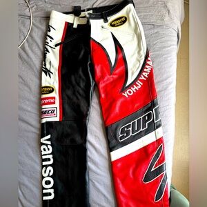 Very Rare Hard To Find Supreme X Yohji Yamamoto X Vanson Leathers Split Pants